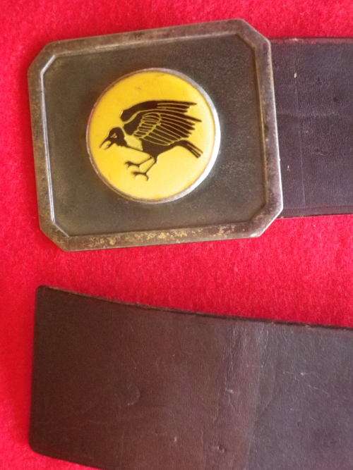 SADF - 31 BATTALION LEATHER BELT + BUCKLE - SCARCE - TOTAL LENGTH 114 CM / 45" (2518)