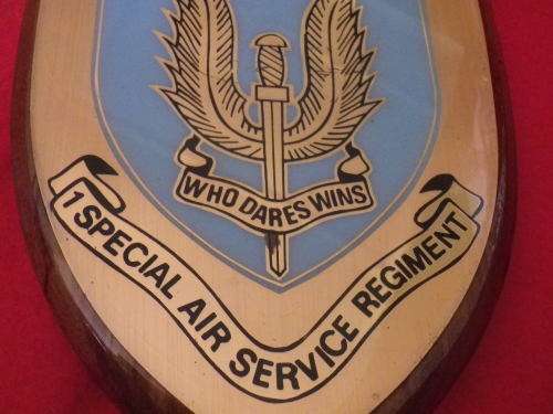 RHODESIA - 1 SAS REGT, PLAQUE WITH LACQUERED SURFACE     (1019)