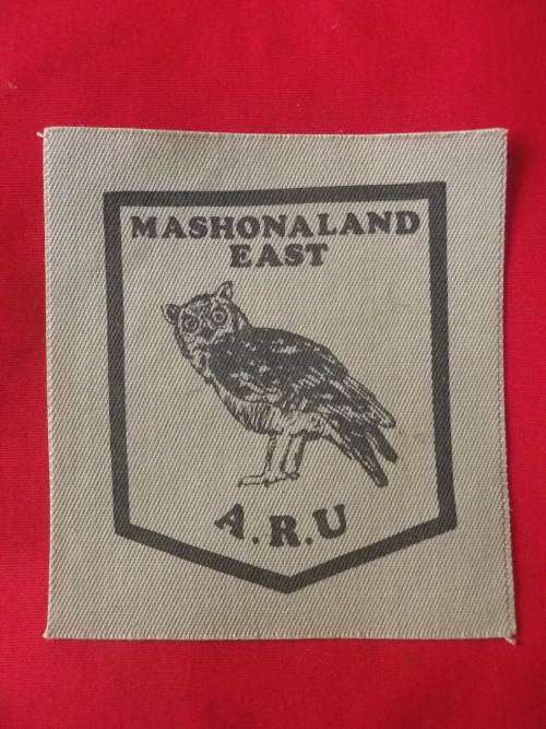 RHODESIA INTERNAL AFFAIRS - AREA REINFORCEMENT UNIT PATCH - MASHONALAND EAST - 1ST PATT. RARE (7152)
