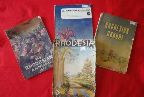 LOT 4 X MAGAZINES - PICTORIAL RHOD. 1936 + RHODESIAN ANNUALS 1945 / 1946 / 1949 - SOME DAMAGE (2373)