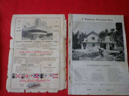 LOT 4 X MAGAZINES - PICTORIAL RHOD. 1936 + RHODESIAN ANNUALS 1945 / 1946 / 1949 - SOME DAMAGE (2373)