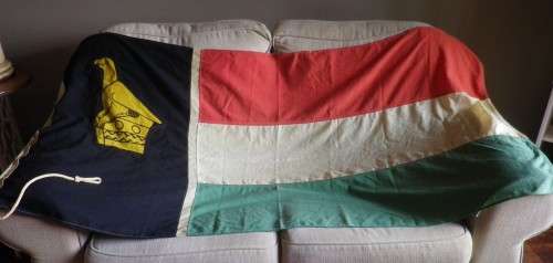 ZIMBABWE RHODESIA FLAG - BY  WILLIAM SMITH & GOUROCK - GOOD CONDITION  SIZE 179 cm X 83 cm    (7217)