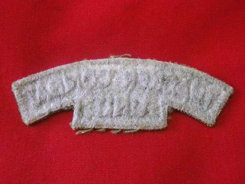 RHODESIAN ARMY - TRACKER COMBAT UNIT SHOULDER TITLE - RARE     (3839)