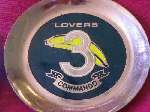 RHODESIA - RLI 6 X ORIGINAL BRASS + ENAMEL COASTERS  - OD 73mm  - SCARCE -(7324)