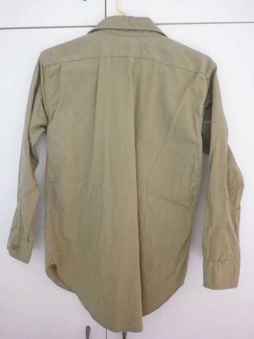 RHODESIAN LS KHAKI SHIRT - SIZE SMALL -SEE BELOW    (7332)
