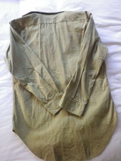 RHODESIAN LS KHAKI SHIRT - SIZE SMALL -SEE BELOW    (7332)