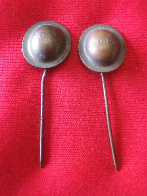 SA / RHODESIA - 2 X MOTH LAPEL PINS     (519)