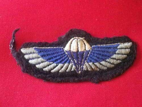 RHODESIAN SAS - EARLY 1960'S PARA WING- BLACK BACKING- 1ST RHOD. MADE - FOR ALL DRESS - RARE(3853)