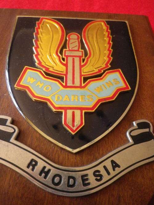 RHODESIA - SAS PLAQUE - MADE IN SA    (7346)