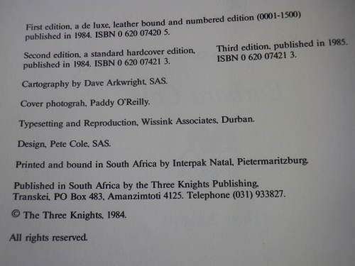 "THE ELITE - RHODESIAN SAS" - BY BARBARA COLE - SIGNED  HC  449Pgs.    DW HAS SOME TEARS    (1002)