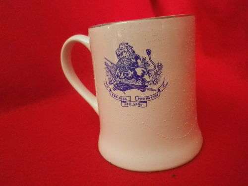 RHODESIA - BSAP PUMTREE OP TANGENT MUG - NOTE MANUFACTURING "BUBBLES" !!  MADE WILLSGROVE (563)