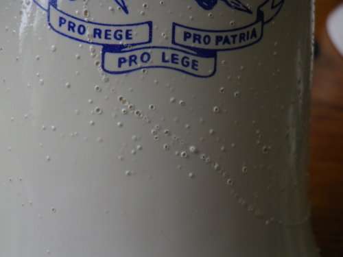 RHODESIA - BSAP PUMTREE OP TANGENT MUG - NOTE MANUFACTURING "BUBBLES" !!  MADE WILLSGROVE (563)