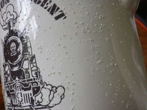 RHODESIA - BSAP PUMTREE OP TANGENT MUG - NOTE MANUFACTURING "BUBBLES" !!  MADE WILLSGROVE (563)