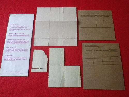RHODESIA - TOURISM PAMPHLET RE RATION COUPONS + 1 & 5 UNIT COUPONS + 2 X FUEL RATION CARDS    (3864)