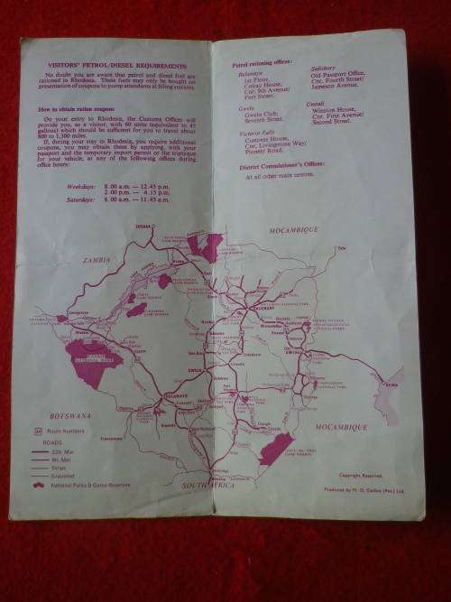 RHODESIA - TOURISM PAMPHLET RE RATION COUPONS + 1 & 5 UNIT COUPONS + 2 X FUEL RATION CARDS    (3864)