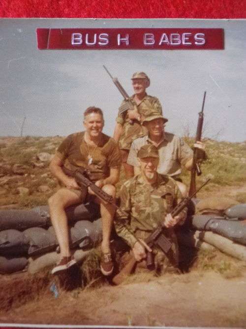 RHODESIAN PAIR MEDALS + DOG TAG + PHOTO + SHOULDER TITLE + RESERVIST BADGE + SERVICE HISTORY  (3879)