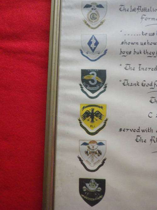 RHODESIA - RLI ORIGINAL CERTIFICATE OF SERVICE - C/SGT F. GERBER  - FRAMED 54X40cm  (3885)