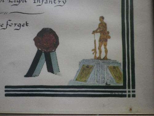 RHODESIA - RLI ORIGINAL CERTIFICATE OF SERVICE - C/SGT F. GERBER  - FRAMED 54X40cm  (3885)