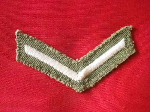 RHODESIAN ARMY - LANCE CORPORAL ARM BADGE - COMBAT DRESS      (3947)
