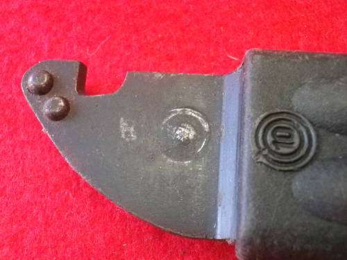 EAST GERMAN  KNIFE BAYONET + SCABBARD FOR AKM   - (4626)