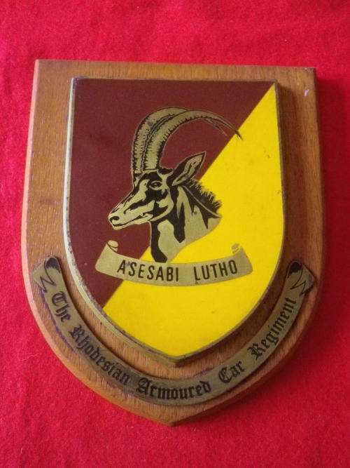 RHODESIAN ARMOURED CAR REGT. -  PLAQUE     (7394)