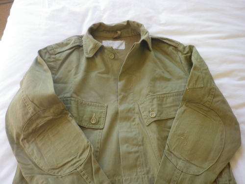 RHODESIAN ARMY PATT. KHAKI COMBAT JACKET - INTERNAL AFFAIRS? - INSCRIBED - RARE - SIZE 2 1976 (4580)