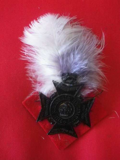 RHODESIA REGT. BADGE + 4 BN. HACKLE - FEATHERS DELICATE      (7417)