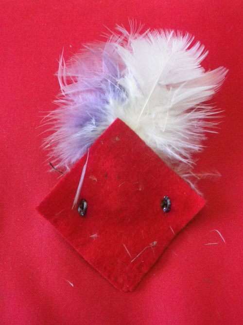 RHODESIA REGT. BADGE + 4 BN. HACKLE - FEATHERS DELICATE      (7417)