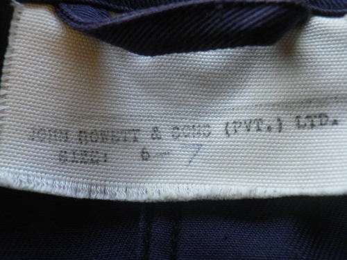 RHODESIA BSAP -  RIOT UNIFORM - DENIM BUNNY JACKET WITH TRAFFIC SLEEVES + TROUSERS + WEB BELT (7445)