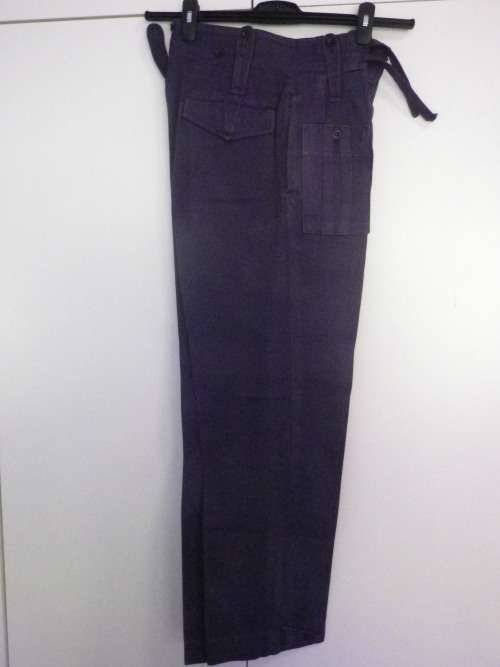 RHODESIA BSAP -  RIOT UNIFORM - DENIM BUNNY JACKET WITH TRAFFIC SLEEVES + TROUSERS + WEB BELT (7445)