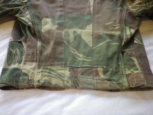 RHODESIAN CAMMO JACKET - ALTERED TO "BUNNY" LENGTH - SIZE 2 -BELONGED TO 1RR MOTORCYCLE TROOPER (79)