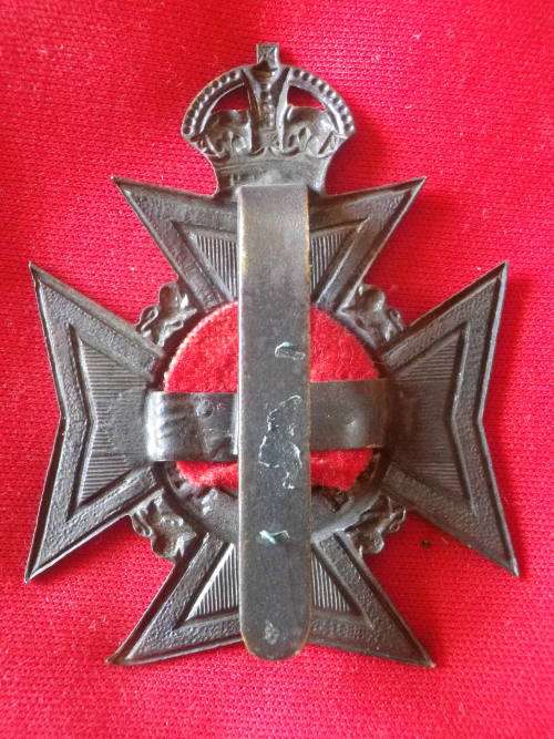 RHODESIA REGT. BLACKENED BRASS HELMET PLATE  - 1927-1947    (7454)