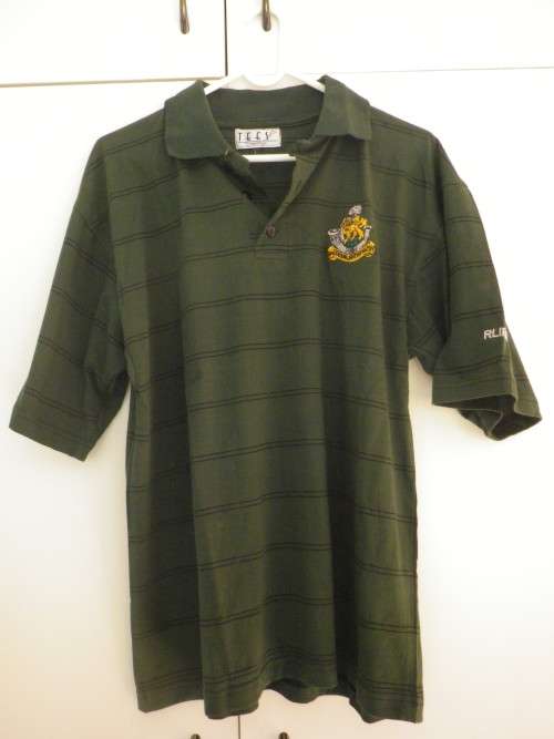 RHODESIAN LIGHT INFANTRY - REGIMENTAL ASSOCIATION "GOLF" SHIRT- SIZE LARGE - MADE TEES APPAREL (7451
