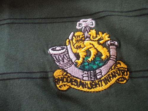 RHODESIAN LIGHT INFANTRY - REGIMENTAL ASSOCIATION "GOLF" SHIRT- SIZE LARGE - MADE TEES APPAREL (7451