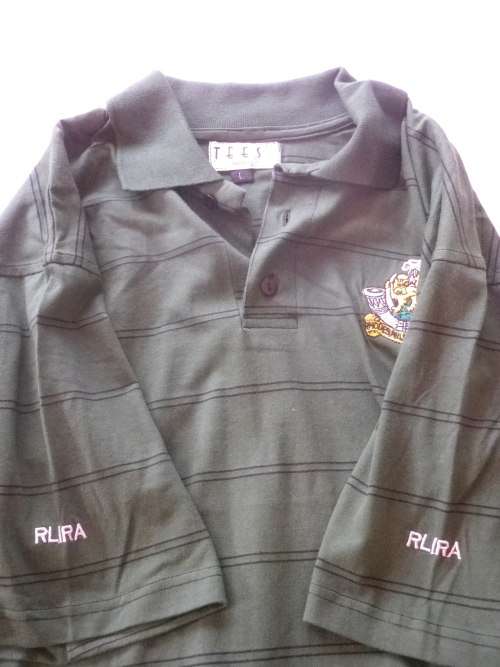 RHODESIAN LIGHT INFANTRY - REGIMENTAL ASSOCIATION "GOLF" SHIRT- SIZE LARGE - MADE TEES APPAREL (7451