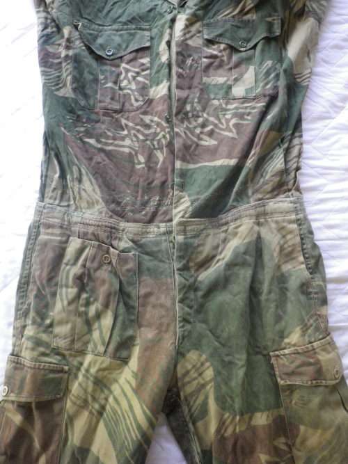 RHODESIAN ARMY - MADE UP CAMMO OVERALLS - JOINED TROUSERS + LS SHIRT - UNUSUAL   (7508)