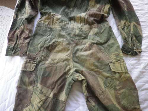 RHODESIAN ARMY - MADE UP CAMMO OVERALLS - JOINED TROUSERS + LS SHIRT - UNUSUAL   (7508)