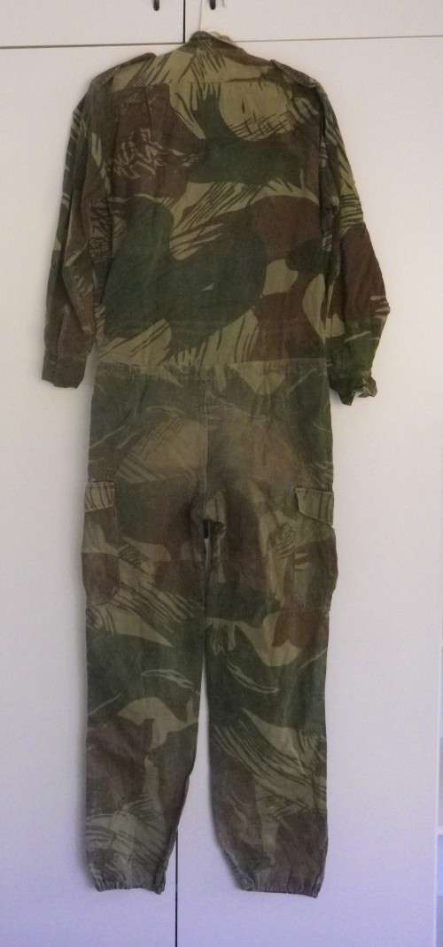 RHODESIAN ARMY - MADE UP CAMMO OVERALLS - JOINED TROUSERS + LS SHIRT - UNUSUAL   (7508)