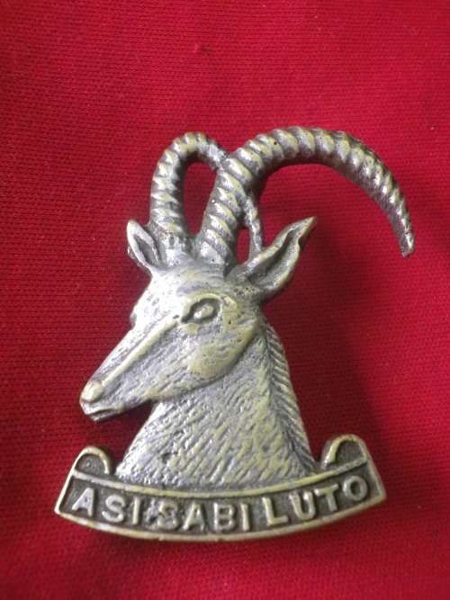 SOUTHERN RHODESIA ARMOURED CAR REGT. WW2 CAST CAP BADGE - FROM E AFRICA /ABYSSINIAN CAMPAIGN ERA (12