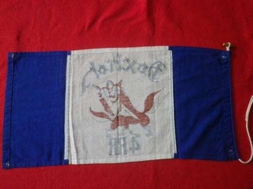 RHODESIA REGT. 4Bn. F Coy. FLAG - BELONGED TO WO2 M. FORBES BCR - RARE ITEM-  SIZE 59X30cm    (3001)