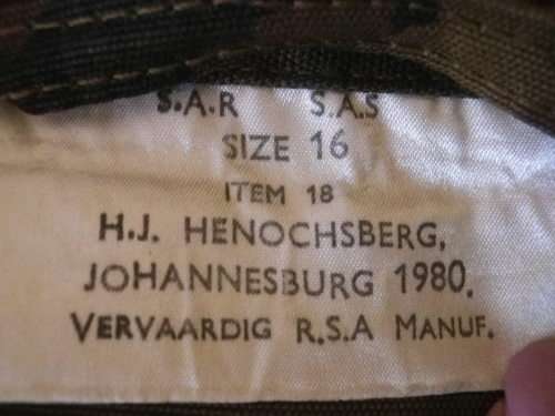 SA RAILWAYS POLICE - CAMMO LONG SLEEVE SHIRT  - SIZE 16 MADE HENOCHSBERG 1980        (4697)