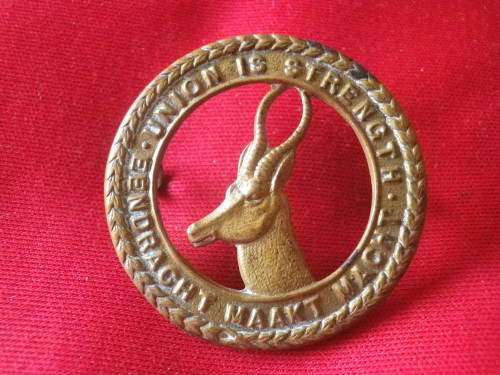 SA  - 1ST & 2ND INFANTRY BRIGADES - WW1 BRASS CAP BADGE    (7640)