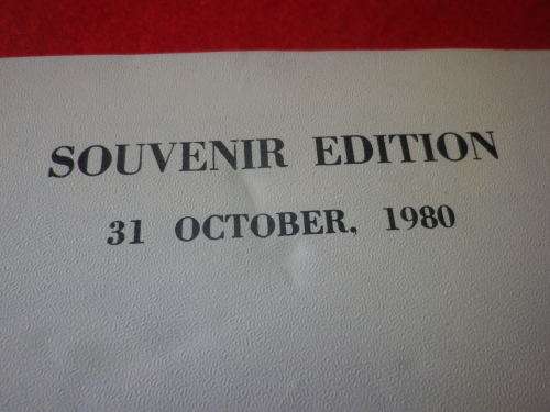 RHODESIAN LIGHT INFANTRY  `THE CHEETAH` MAG  - SOUVENIR EDITION OCTOBER, 1980  - MINOR DAMAGE (7686)