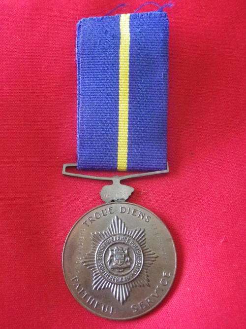 SAP - FULL SIZED MEDAL FOR FAITHFULL SERVICE (10 YEARS) - RECIPIENT ENGRAVED  (4782)