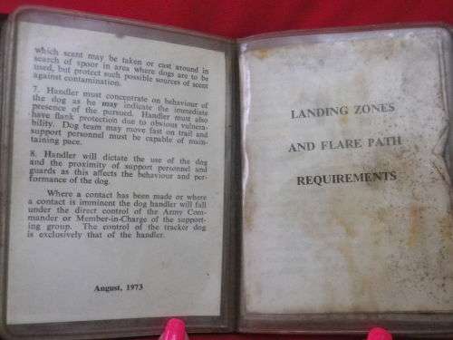 RHODESIAN ARMY - FIELD NOTE BOOK - SOME DISCOLOURATION + DIRT FROM OPS       (1046)