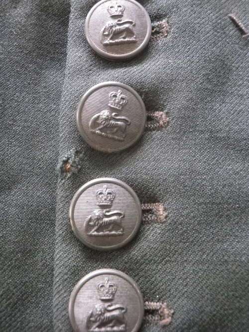 RHODESIAN ARMY - EARLY RHOD. REGT.   LIEUTENANTS MESS DRESS JACKET + WAISCOAT + TROUSERS (5065)