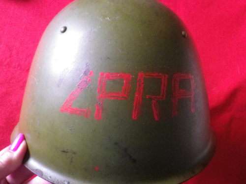 RHODESIA / ZIM WAR PICK UP - RUSSIAN STEEL HELMET - EX ZIPRA - ENTUMBANE UPRISING READ BELOW  (4726)