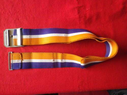 SADF - SA ARMOURED CORPS  STABLE BELT + BUCKLE  MAX LENGTH  122 cm / 48`                (4745)