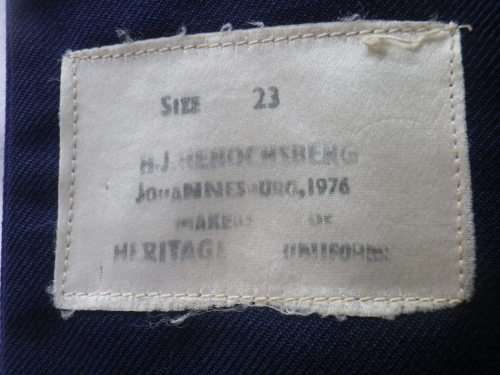 SA POLICE - UNIFORM + TIE + LEATHER LANYARD  - READ MORE BELOW  - MADE HENOCHSBERG - RELIST   (7802)