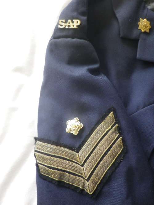 SA POLICE - UNIFORM + TIE + LEATHER LANYARD  - READ MORE BELOW  - MADE HENOCHSBERG - RELIST   (7802)